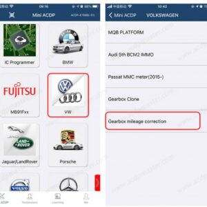 yanhua mini acdp license for vw/audi dq500 0bh continental gearbox mileage correction working with module 19 or module 25