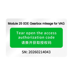 A606 License for 0DE Gearbox Mileage Correction Works with ACDP Module 19