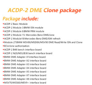 acdp bmw/benz dme clone package