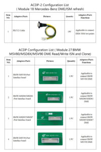 acdp bmw/benz dme clone package
