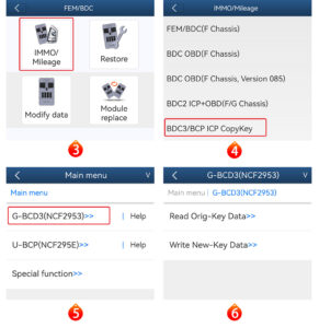 bmw bdc3/bcp key copying interface board kit
